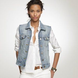 J.Crew Denim Vest in Tinted-Out Wash